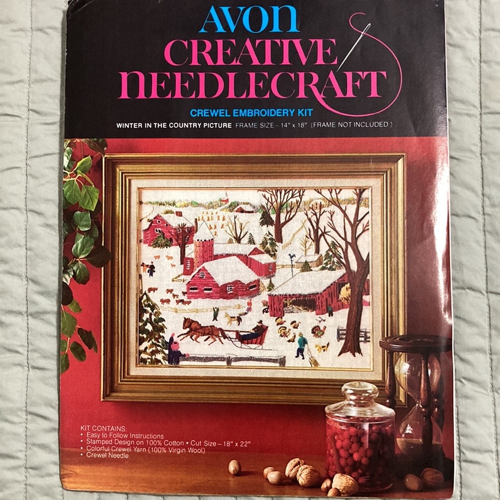 Vintage AVON Crewel Embroidery Kit (1974)